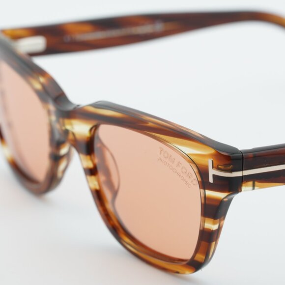 Tom Ford Snowdon FT0237 53E Sunglasses Havana Square Frame, Brown Lenses - Picture 7 of 10